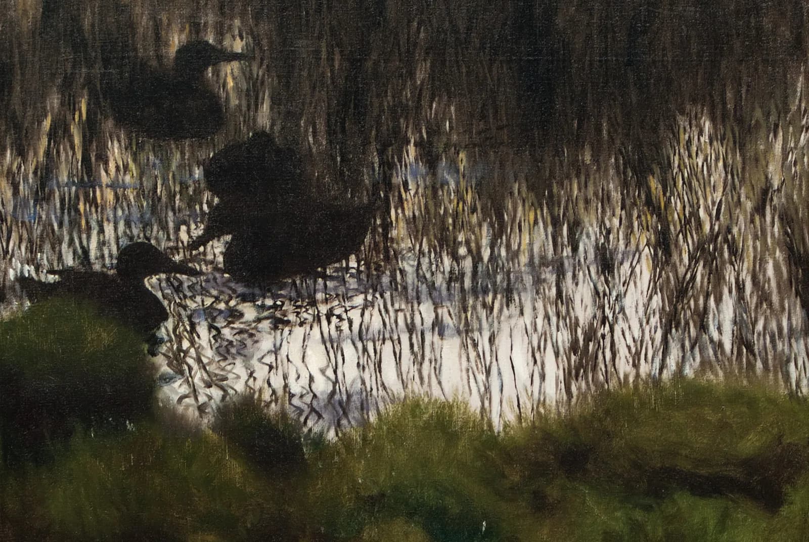 Wilde eenden in het riet – Bruno Liljefors