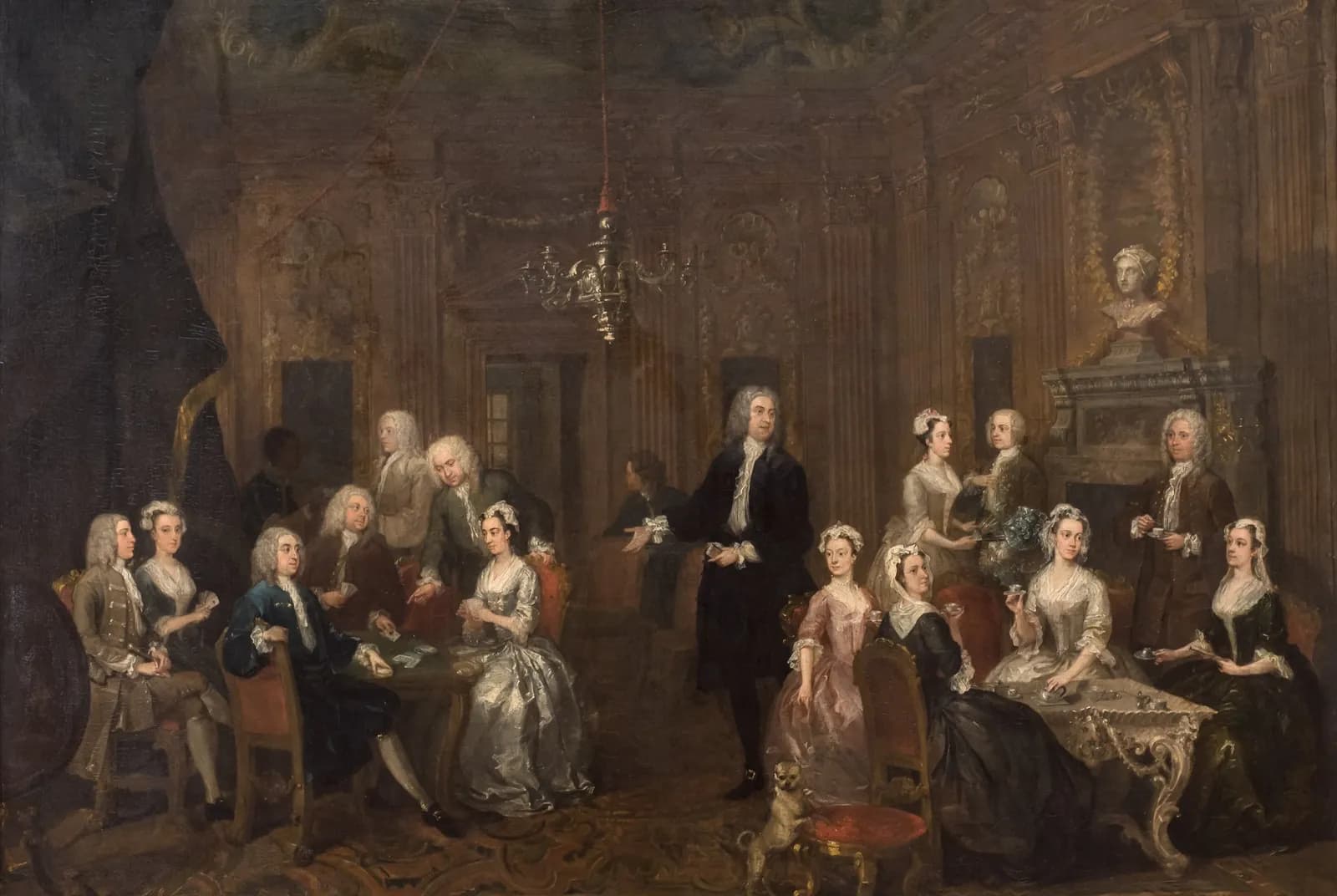 William Wollaston en zijn familie in een statig interieur – William Hogarth