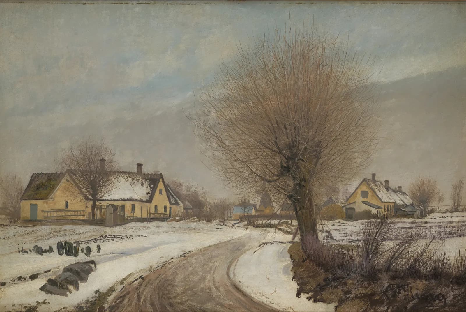 Winterdag met sneeuw in Baldersbrønde – Laurits Andersen Ring
