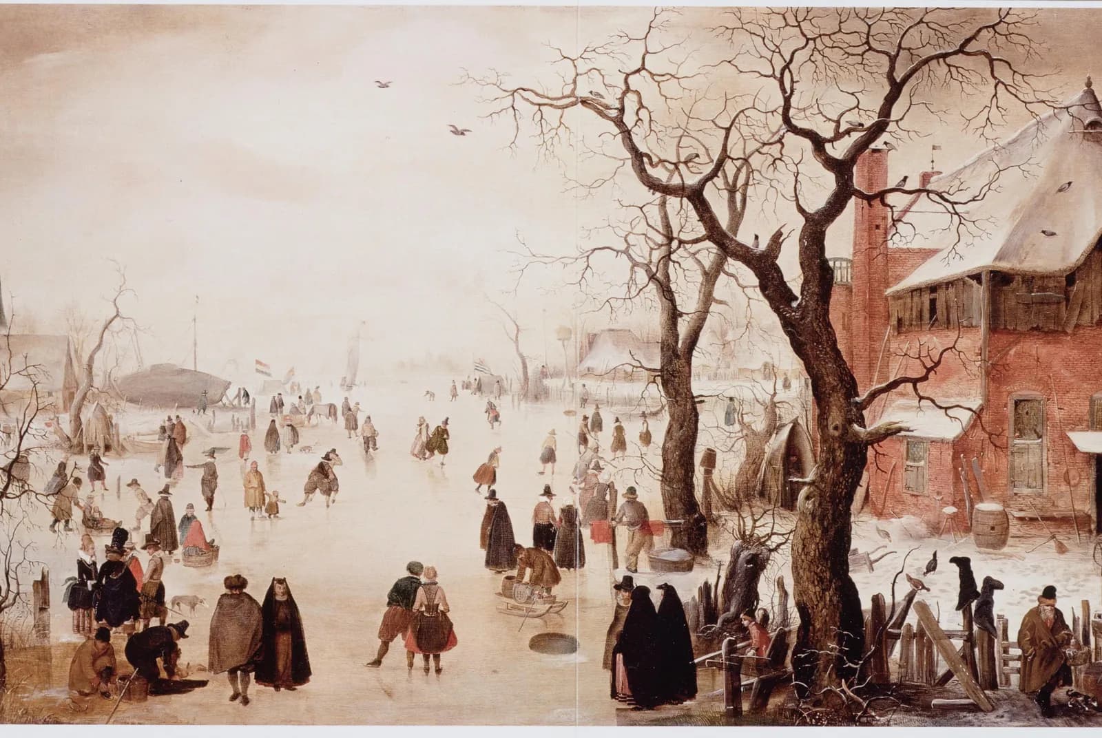 Winterlandschap bij een dorp – Hendrick Avercamp