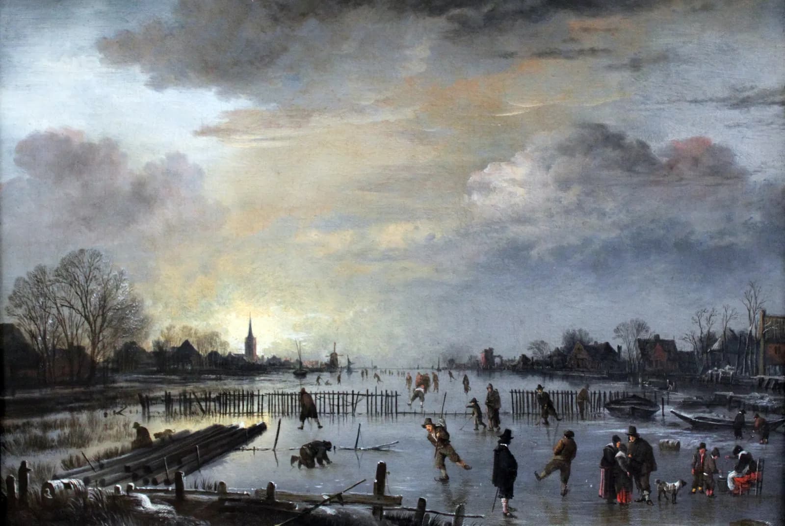 Winterlandschap met schaatsers, 1658 – Aert van der Neer