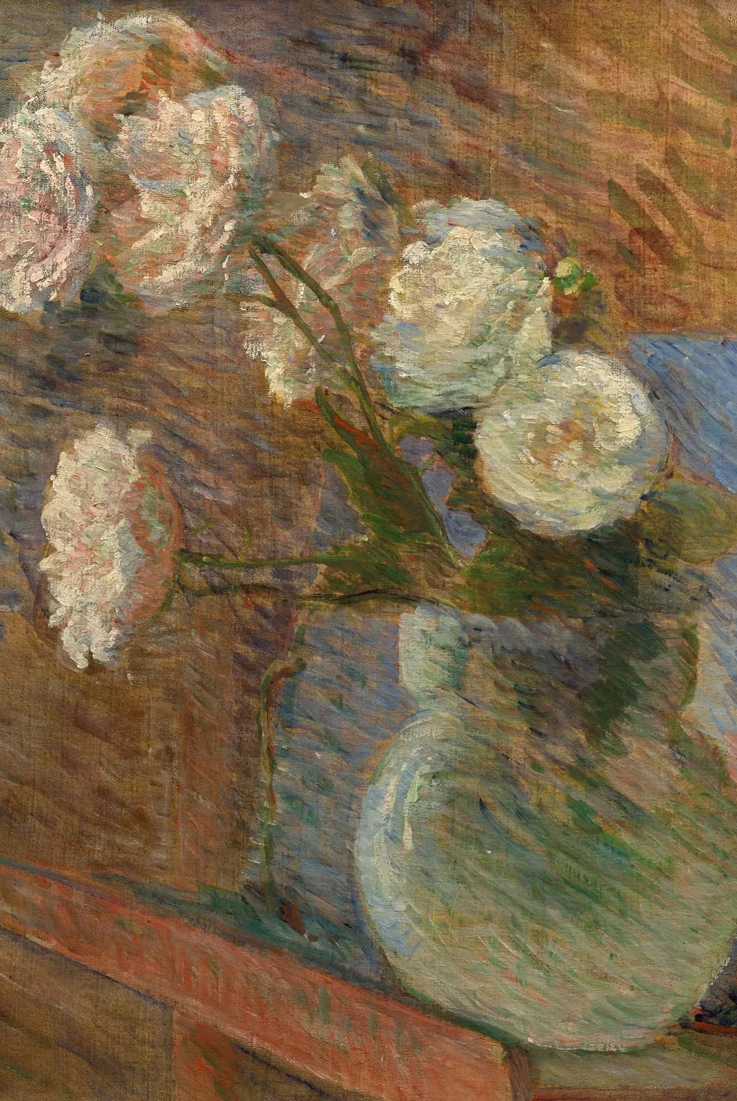 Witte rozen op een schildersezel – Marie Bracquemond