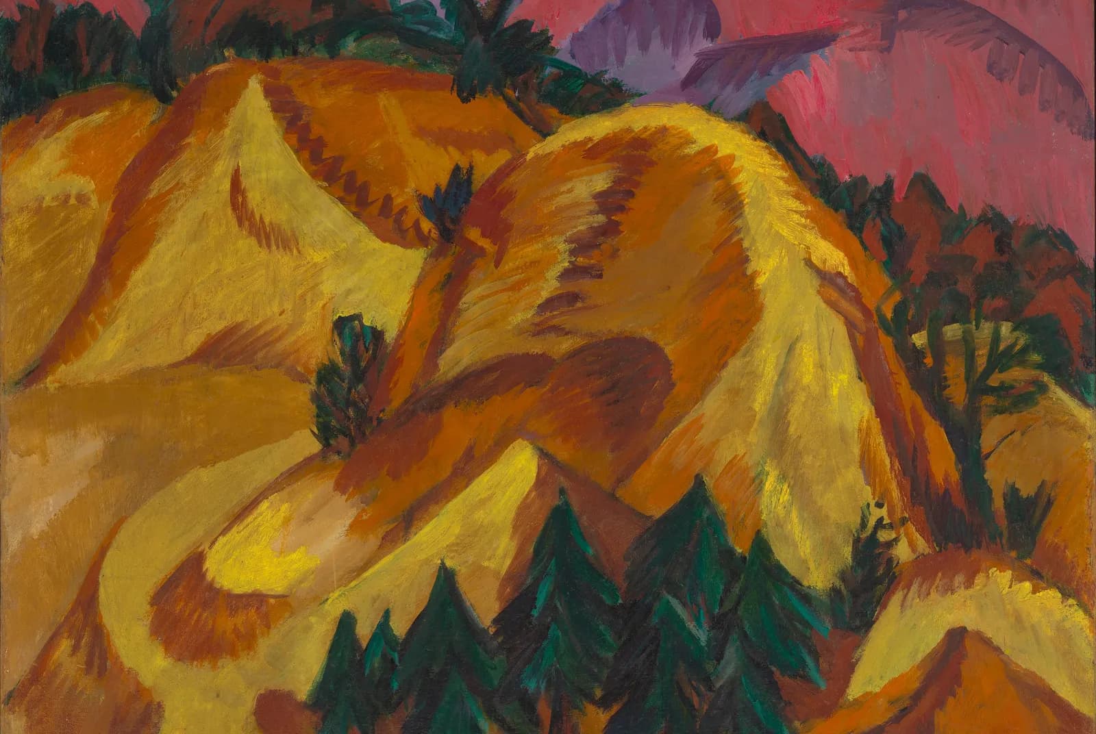 Zandheuvels bij Grünau – Ernst Ludwig Kirchner