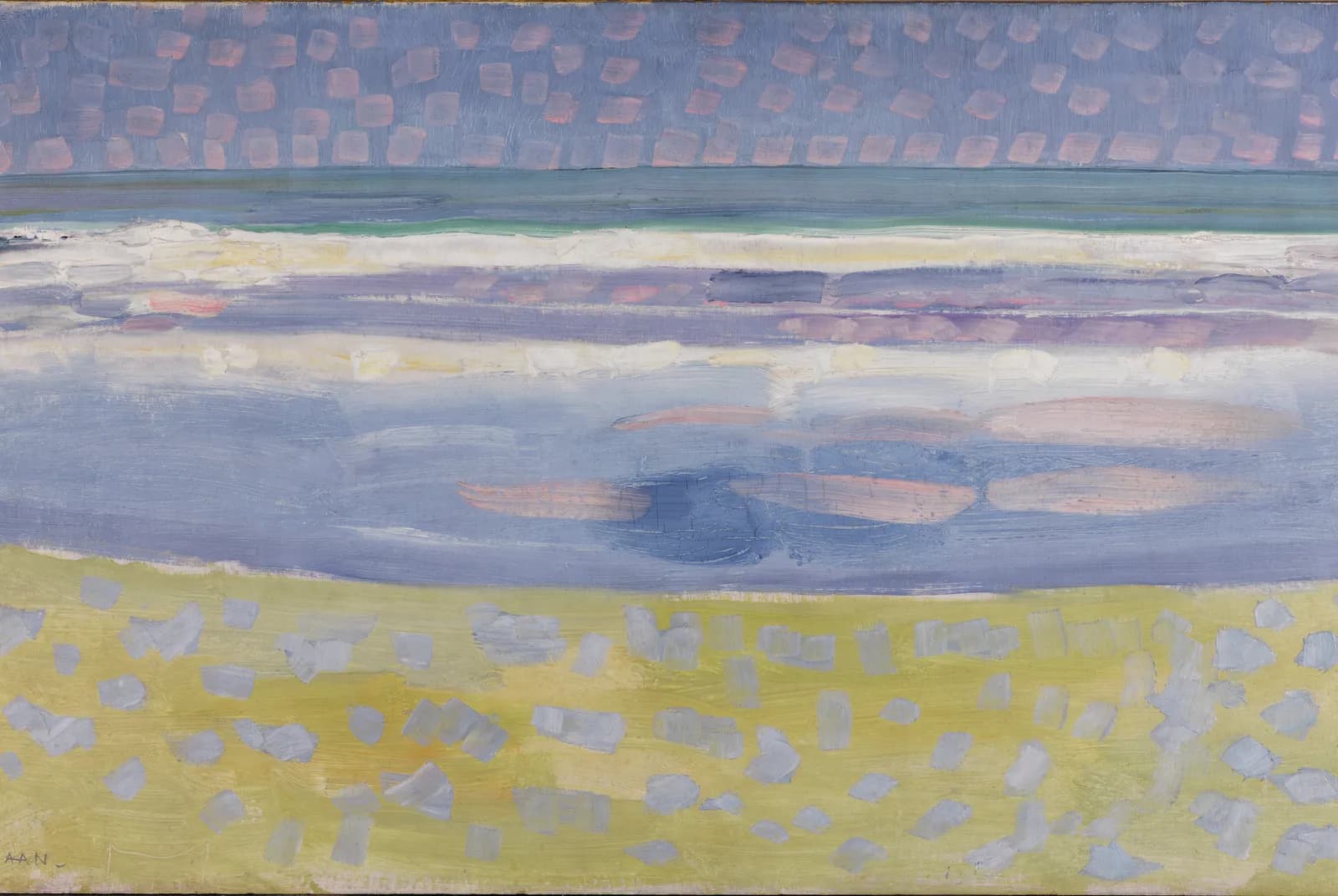 Zee na zonsondergang – Piet Mondriaan