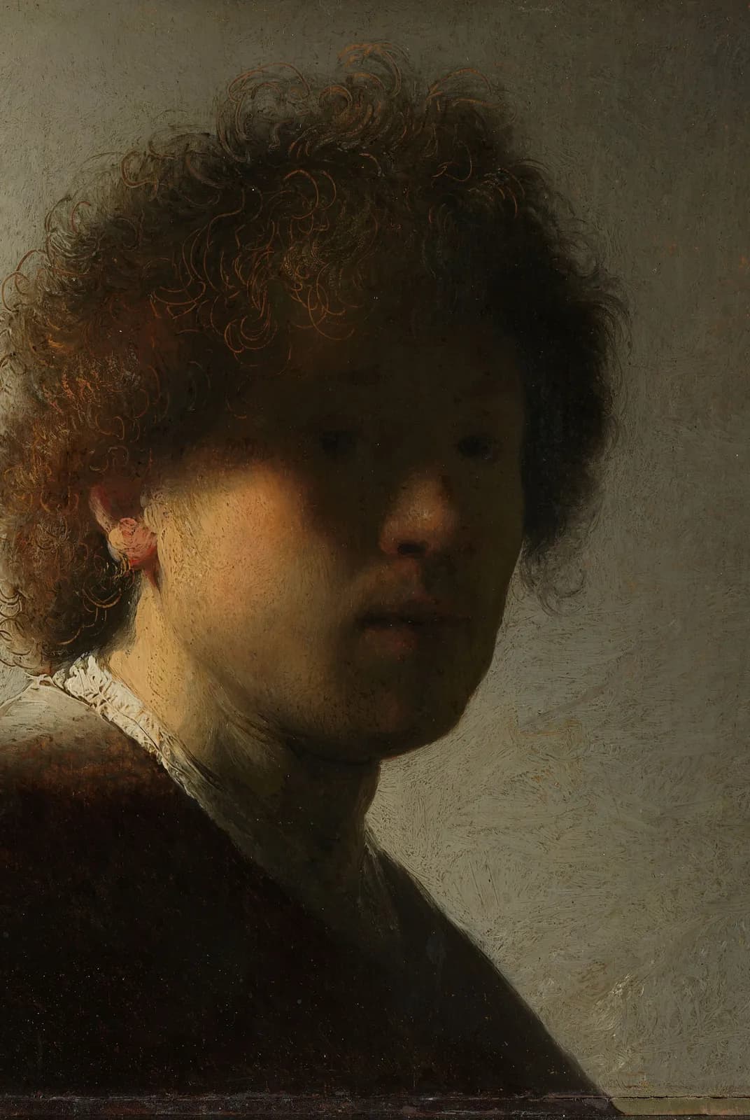 Zelfportret in de schaduw – Rembrandt van Rijn