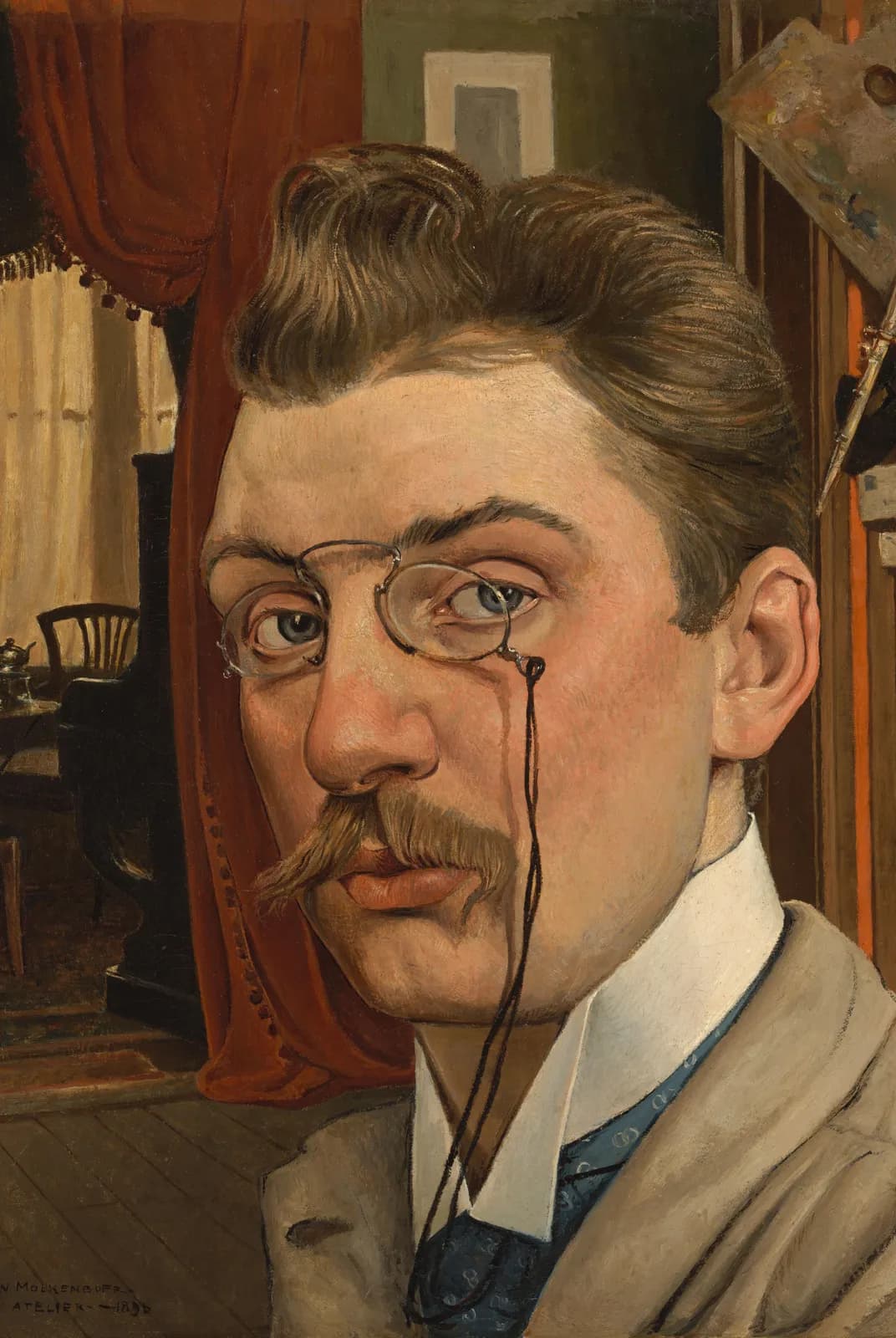 Zelfportret in het atelier – Anton Molkenboer