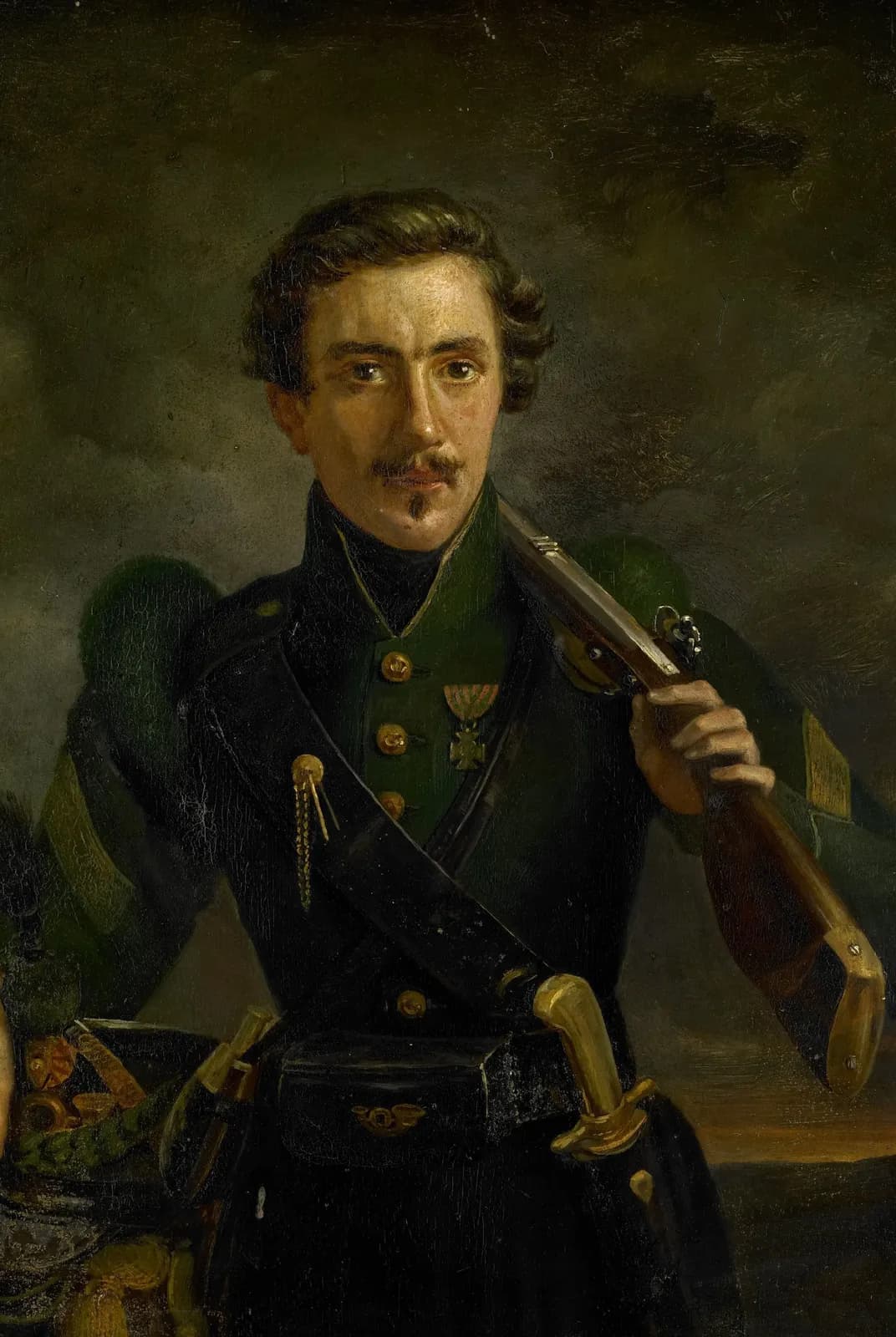 Zelfportret in het uniform van de jagers – Willem Jodocus Mattheus Engelberts