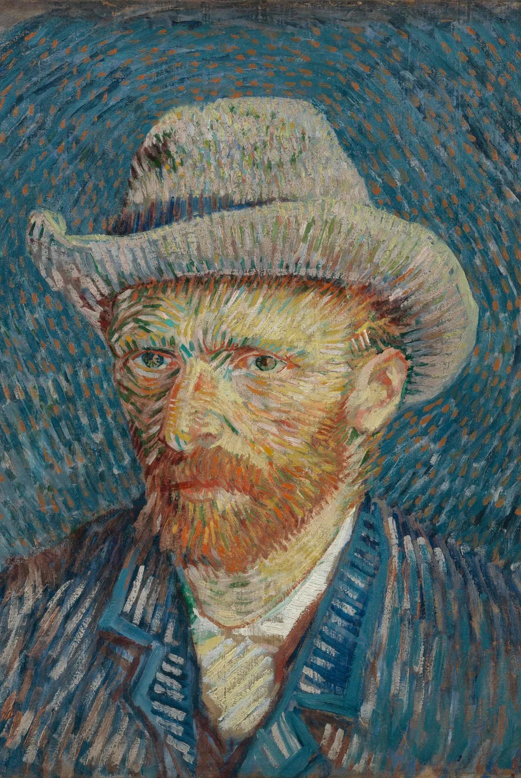 Zelfportret met grijze vilthoed – Vincent van Gogh