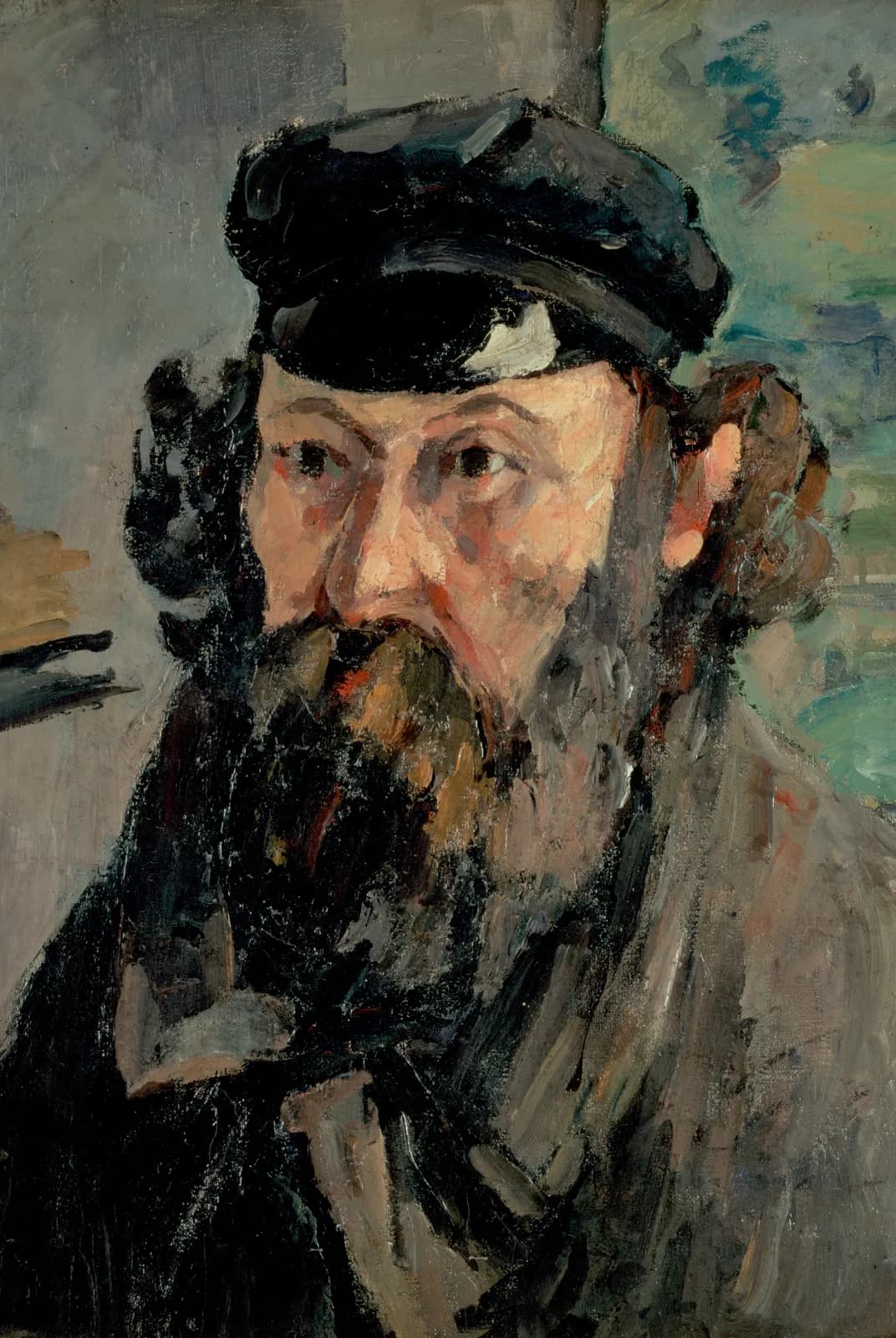 Zelfportret met pet – Paul Cézanne