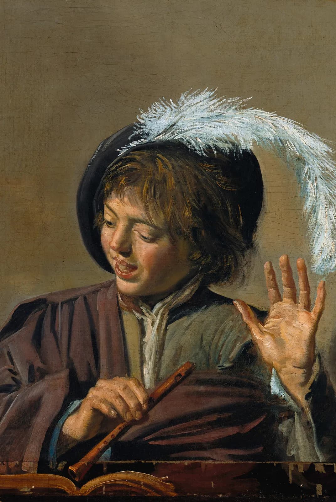 Zingende jongen met fluit – Frans Hals