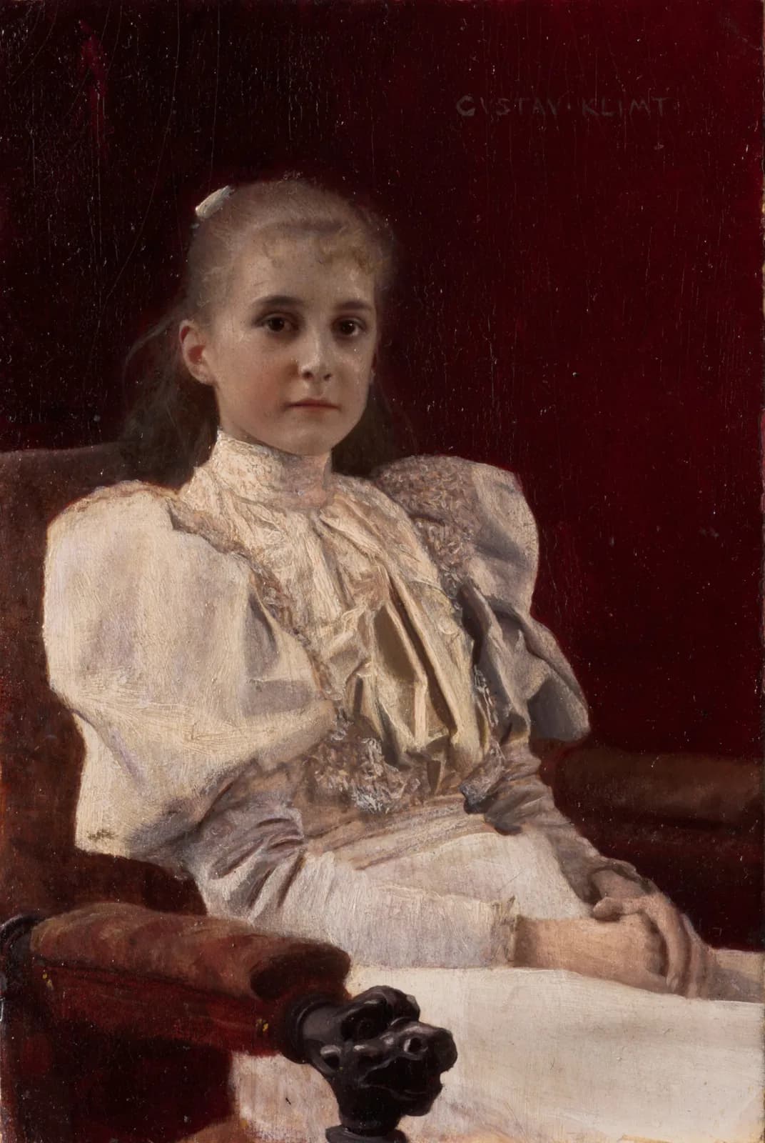 Zittend jong meisje – Gustav Klimt