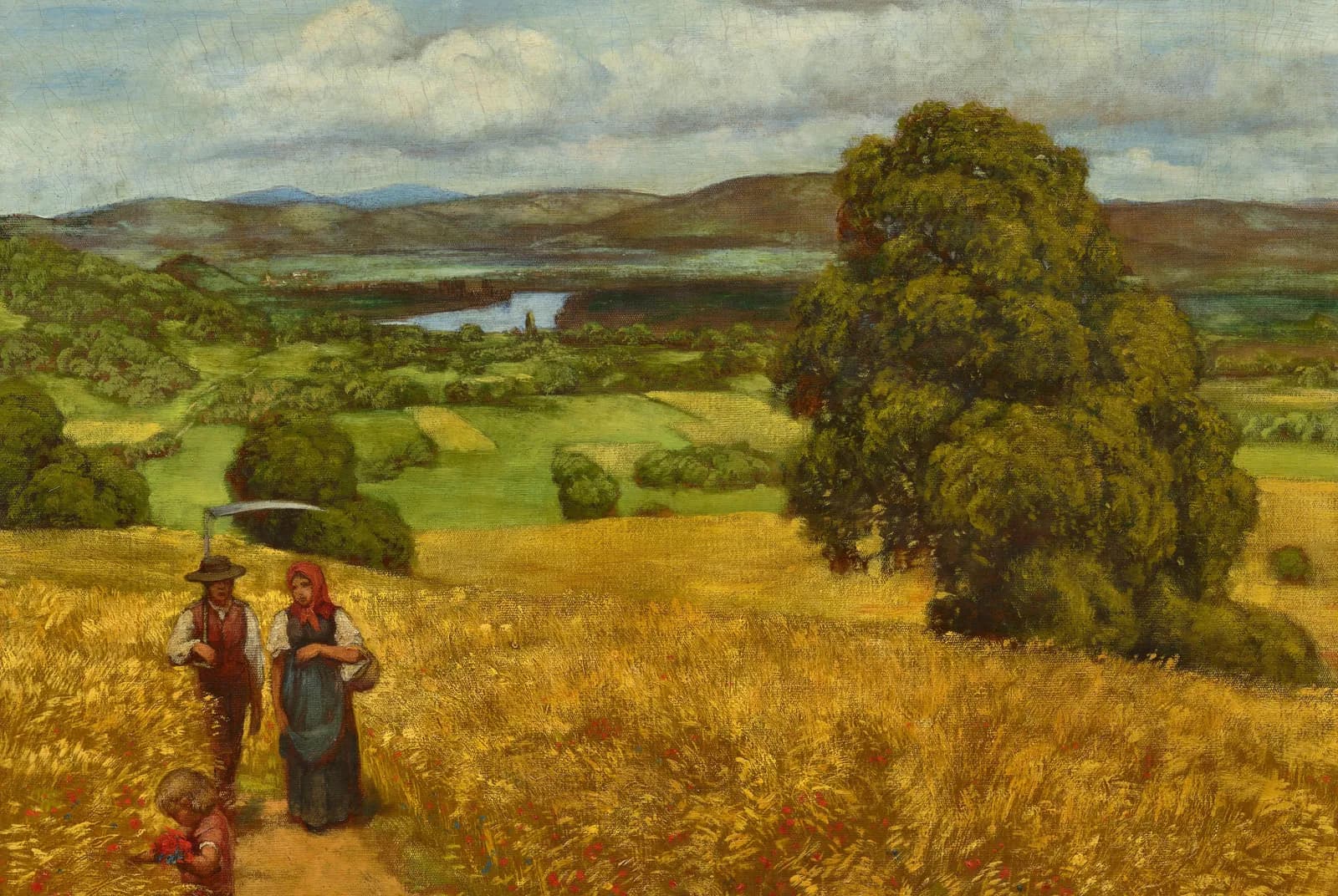 Zomerse oogst op het platteland – Hans Thoma
