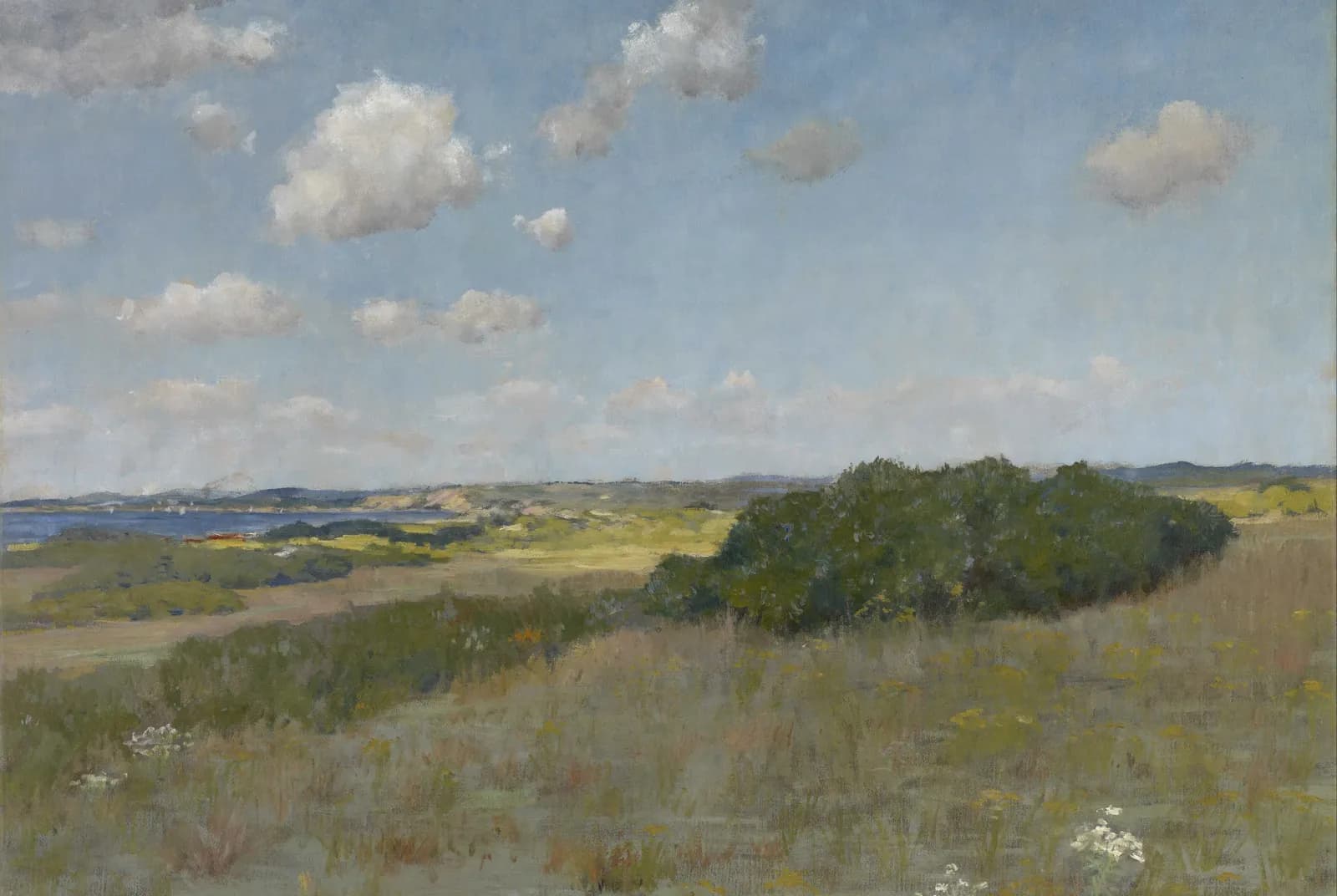 Zonlicht en schaduw, Shinnecock Hills – William Merritt Chase