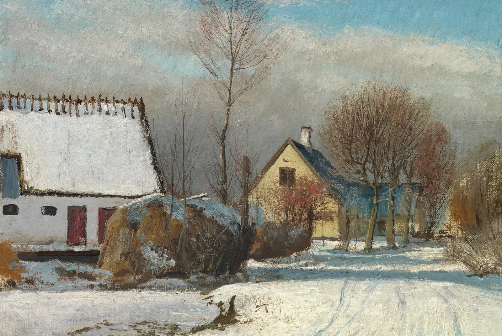 Zonneschijn op een besneeuwde landweg – Laurits Andersen Ring