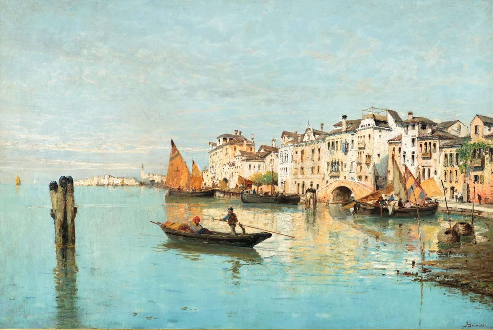 Zonnige dag aan de Venetiaanse gracht – Antonietta Brandeis