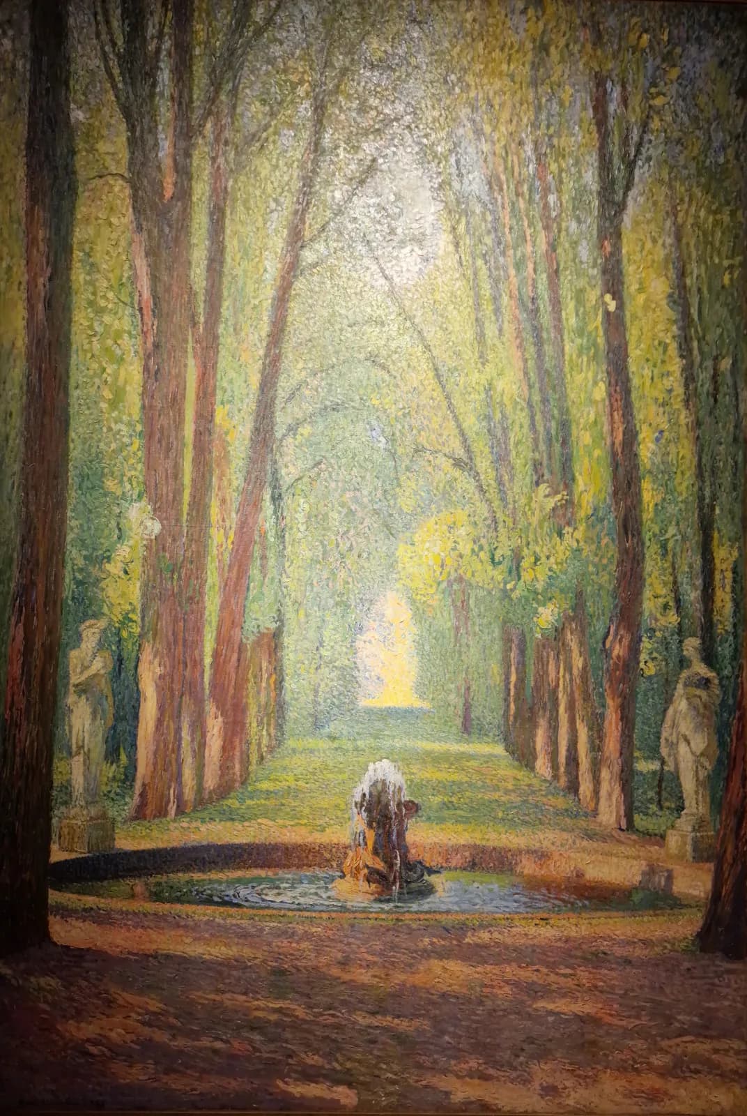 Zonnige laan met fontein – Henri Martin