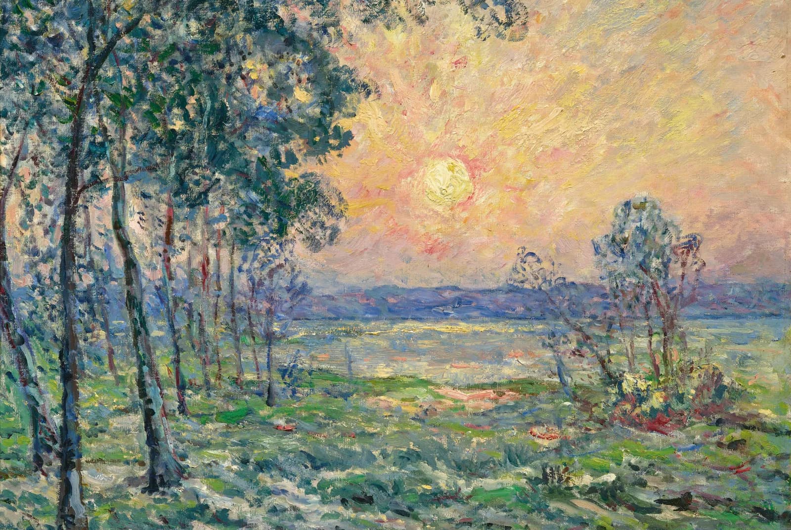 Zonsondergang aan het water – Maxime Maufra