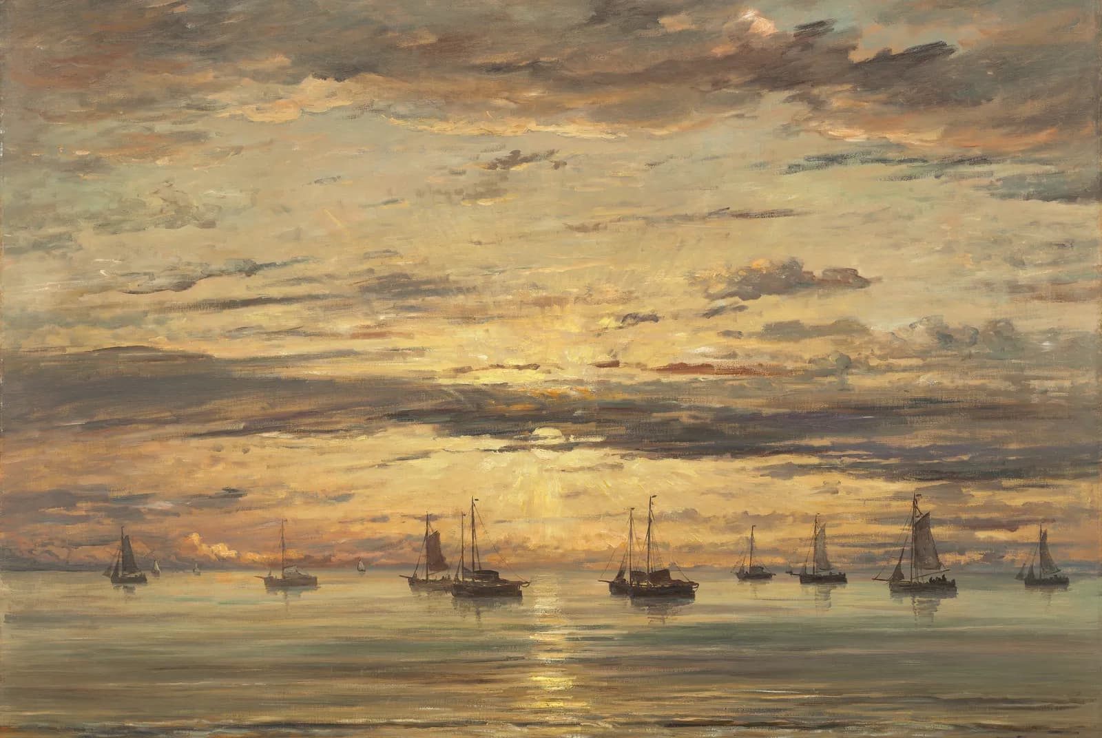 Zonsondergang bij Scheveningen – Hendrik Willem Mesdag