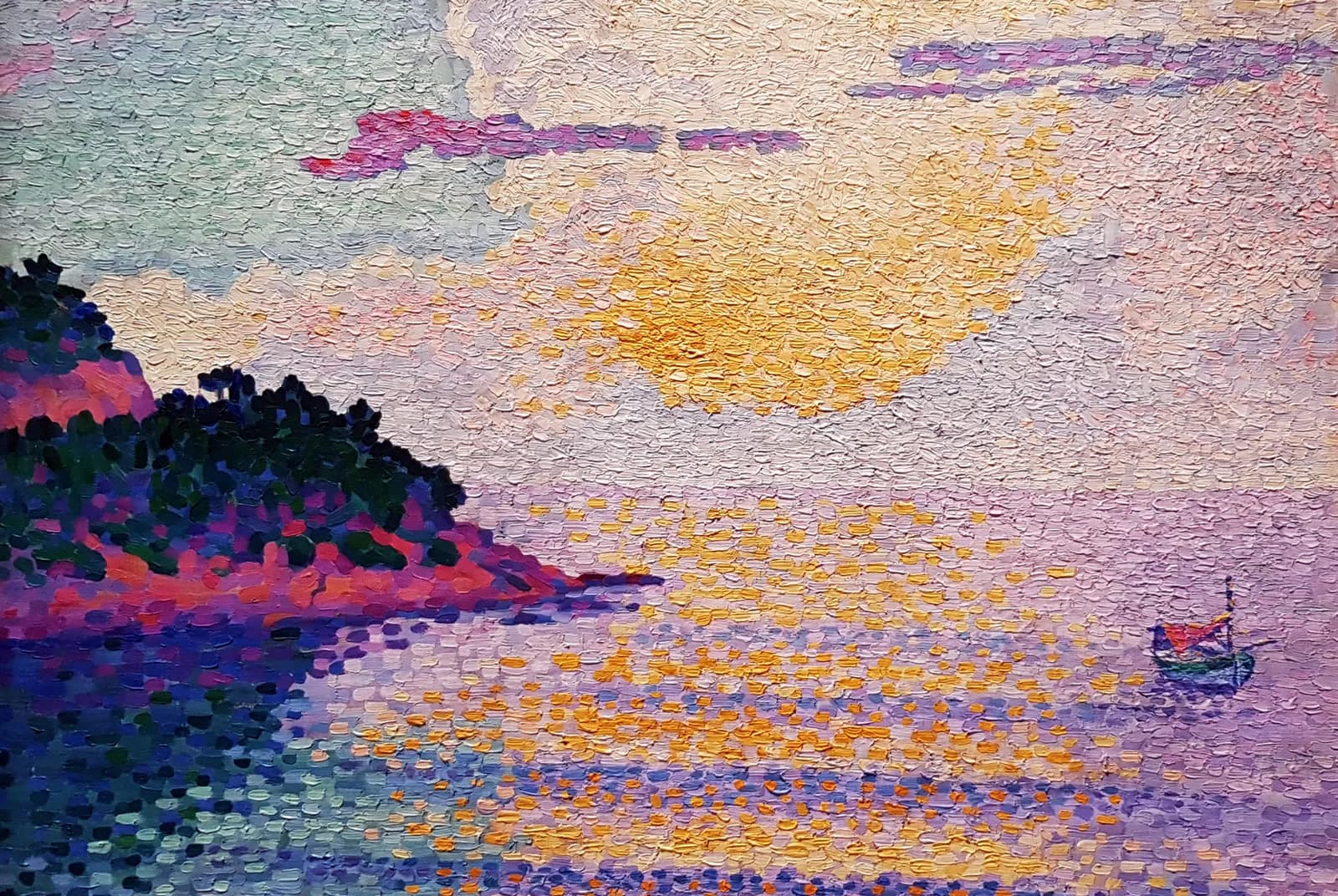 Zonsondergang boven zee – Henri-Edmond Cross