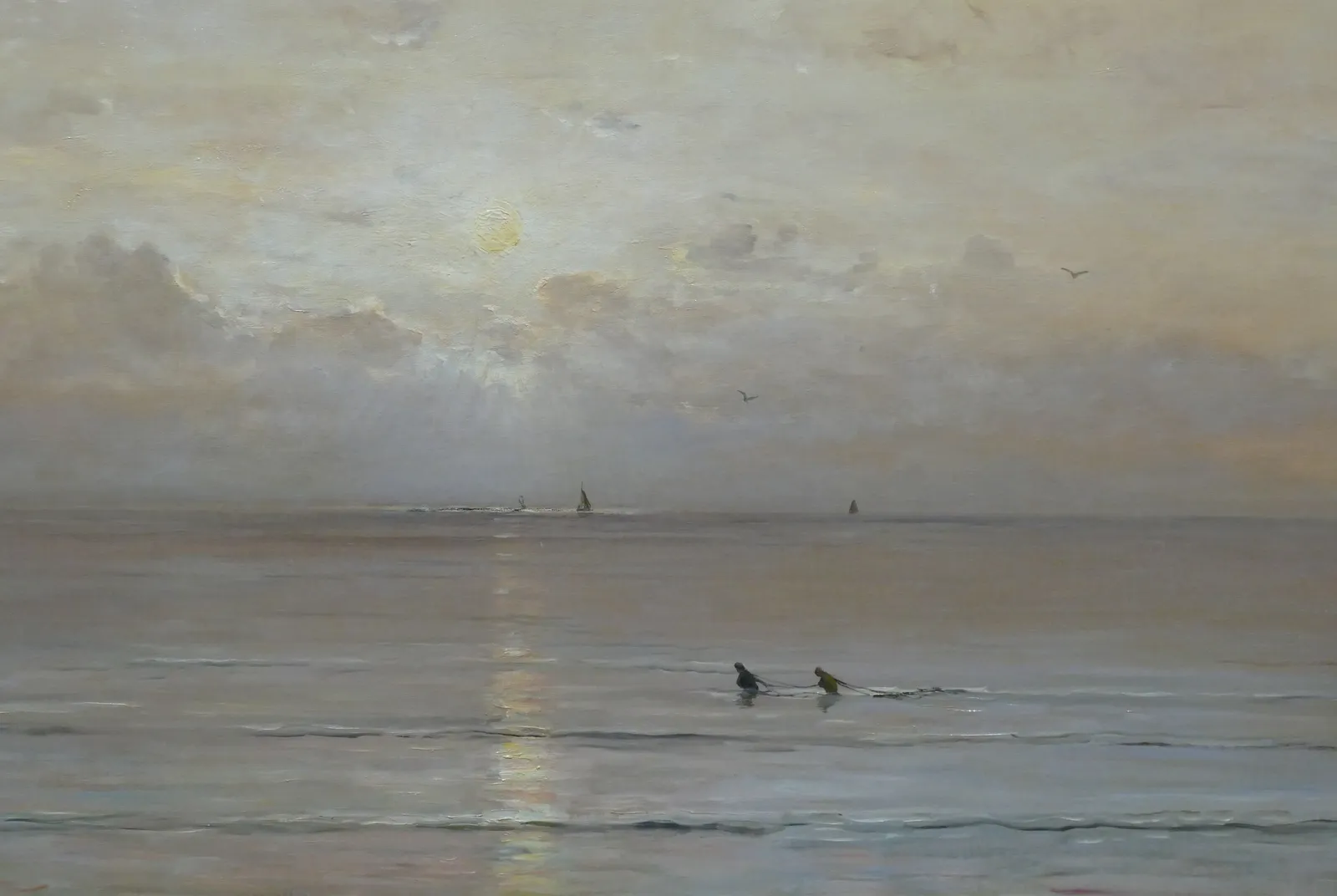 Zonsondergang met kreeftenvissers – Hendrik Willem Mesdag