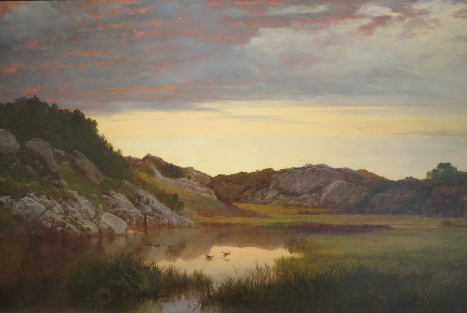 Zonsopgang bij de rotsen van Paradise, Newport – John Frederick Kensett