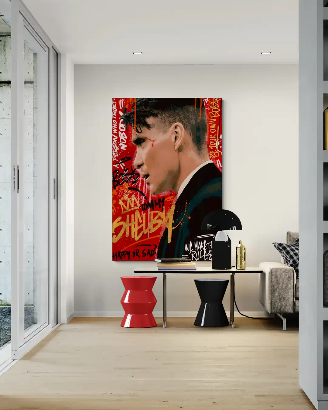 Brutaal portret in een interieur