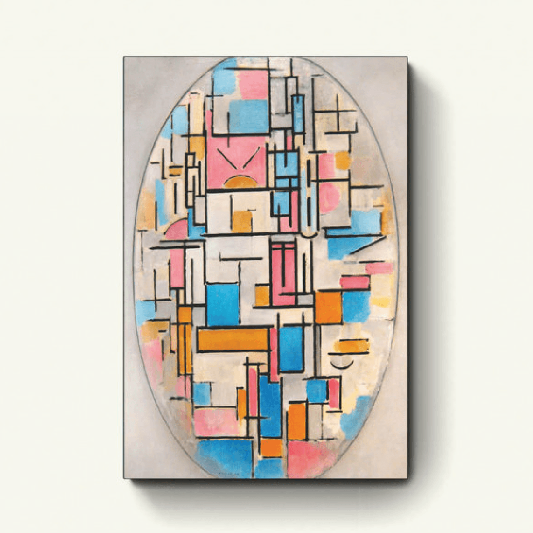 Piet Mondriaan's Compositie in Ovaal met Kleurvlakken 1
