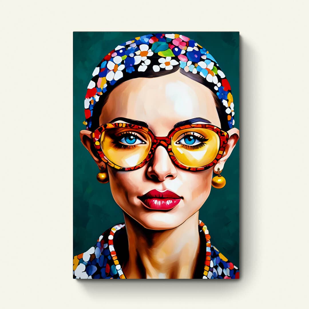 Portret van een Vrouw met Bril