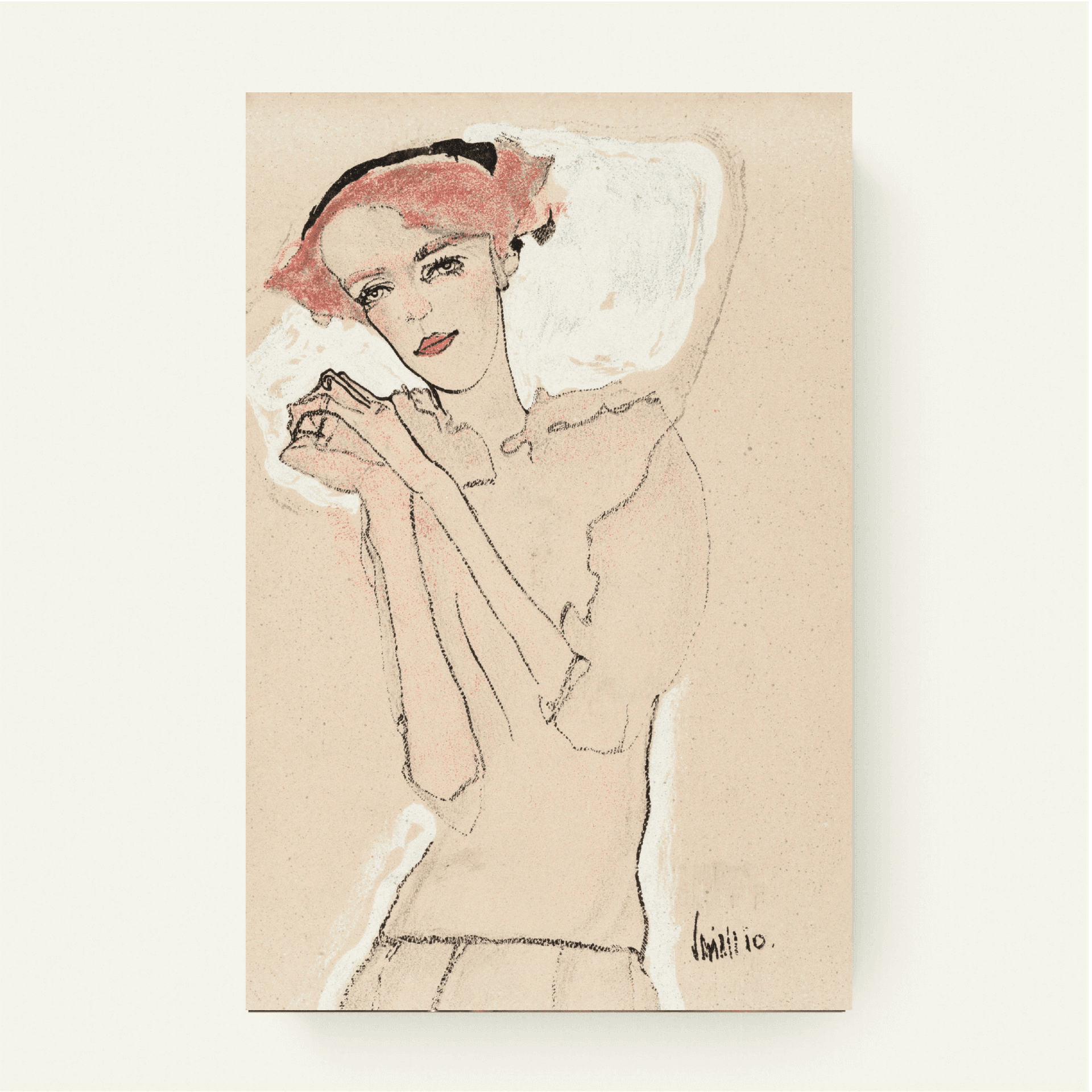 Portret van een vrouw – Egon Schiele
