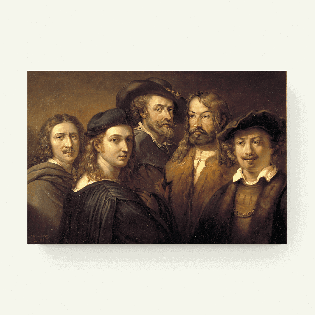 Rafael, Rembrandt Harmensz. van Rijn, Nicolas Poussin, Albrecht Dürer en Peter Paul Rubens: – Rembrandt van Rijn