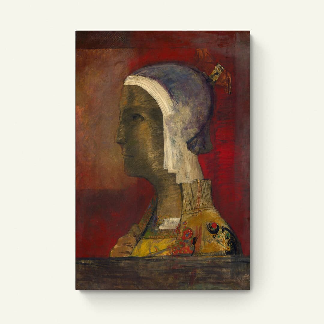 Symbolisch hoofd – Odilon Redon