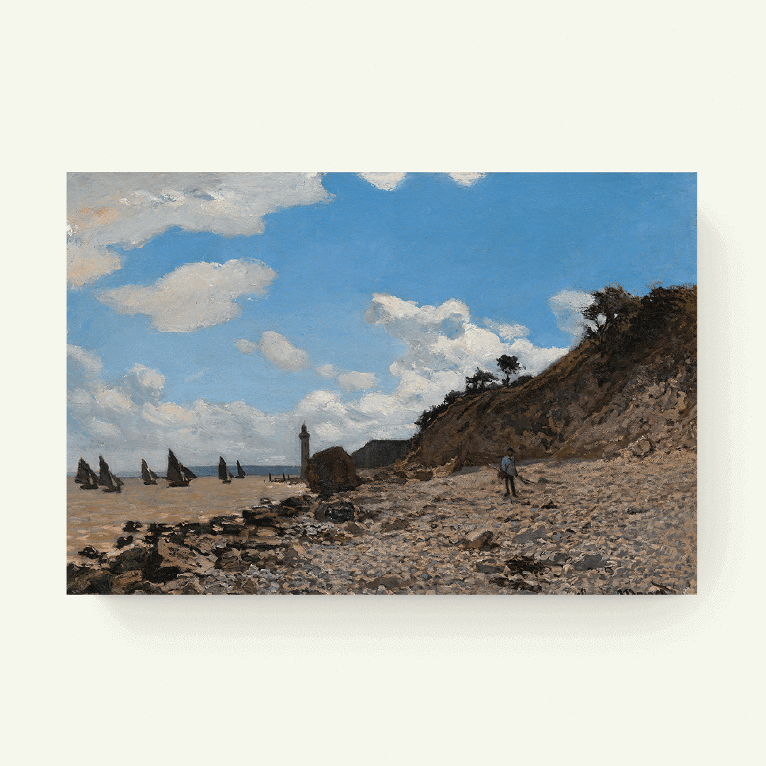 Het strand bij Honfleur – Claude Monet