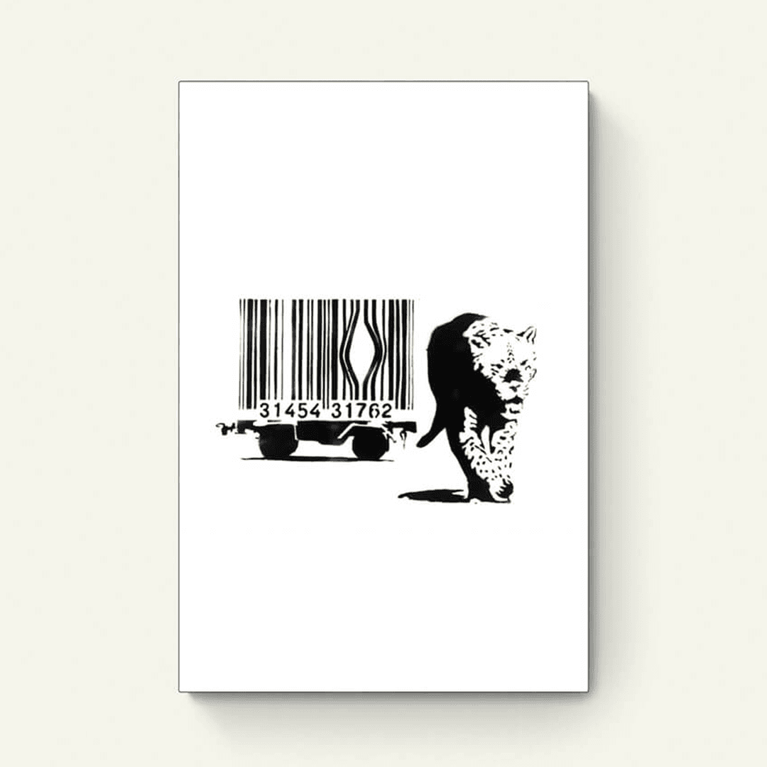 Tijger met barcode – Banksy
