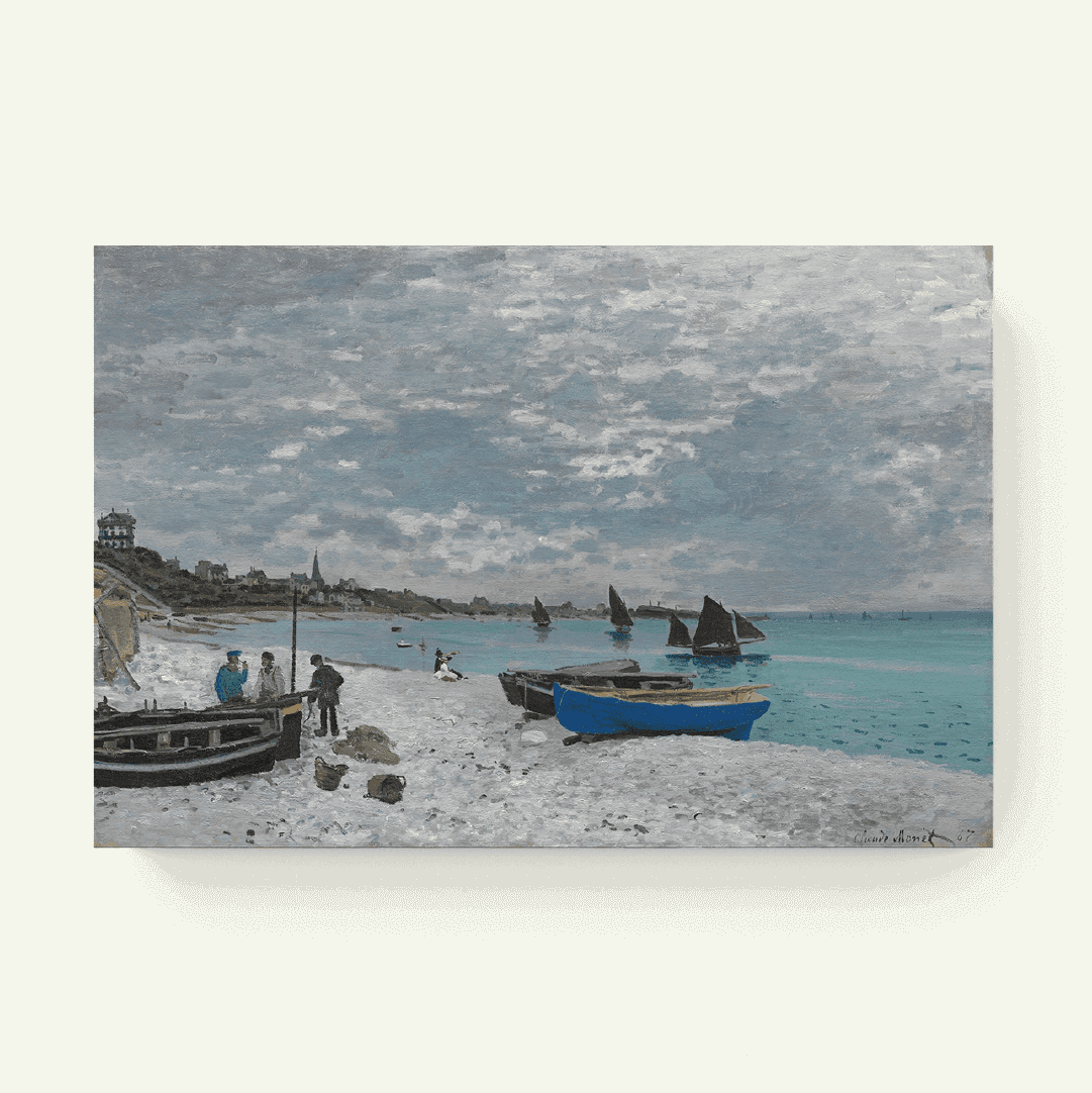 Het strand bij Sainte-Adresse – Claude Monet