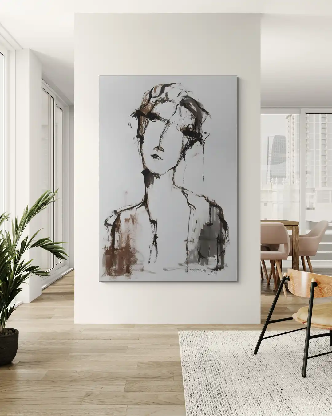 Verstilde Schets in een interieur