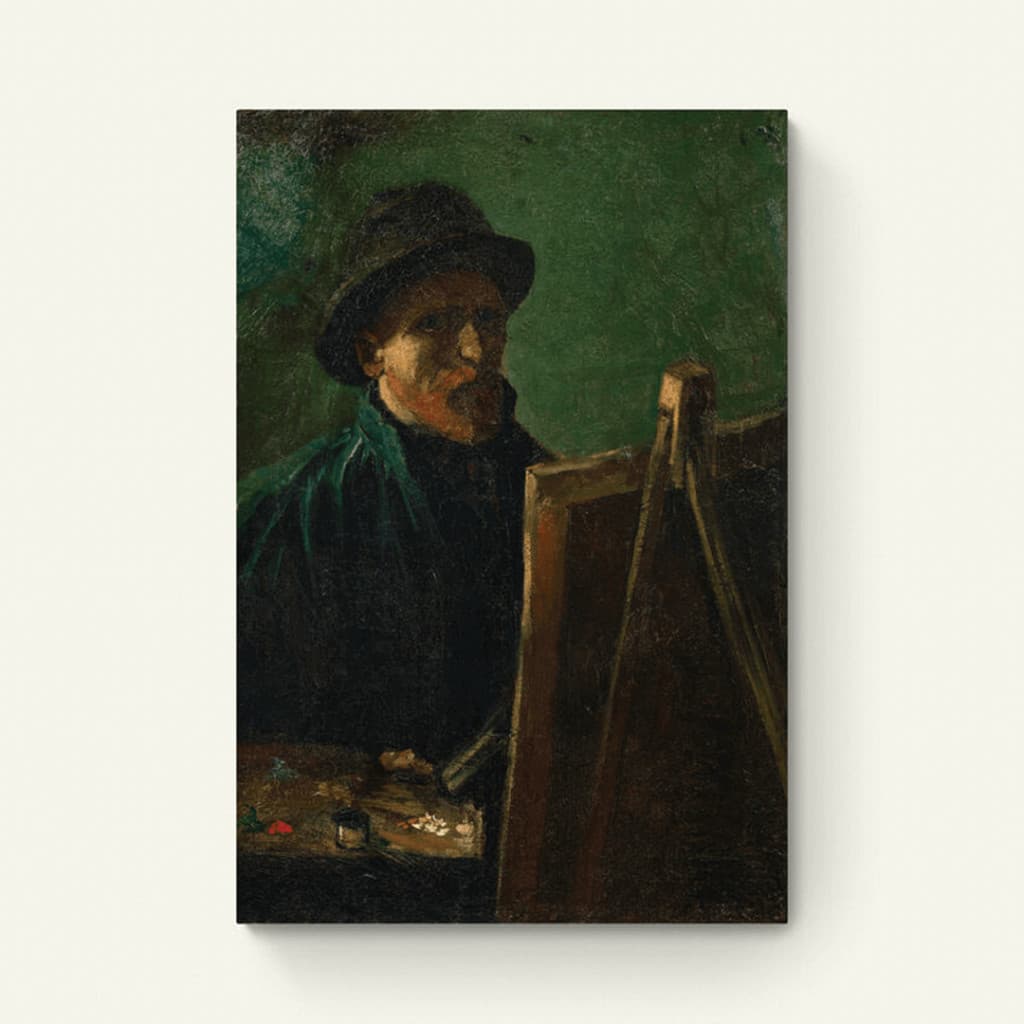 Vincent van Gogh zelfportret met een donkere vilt hoed – Vincent van Gogh