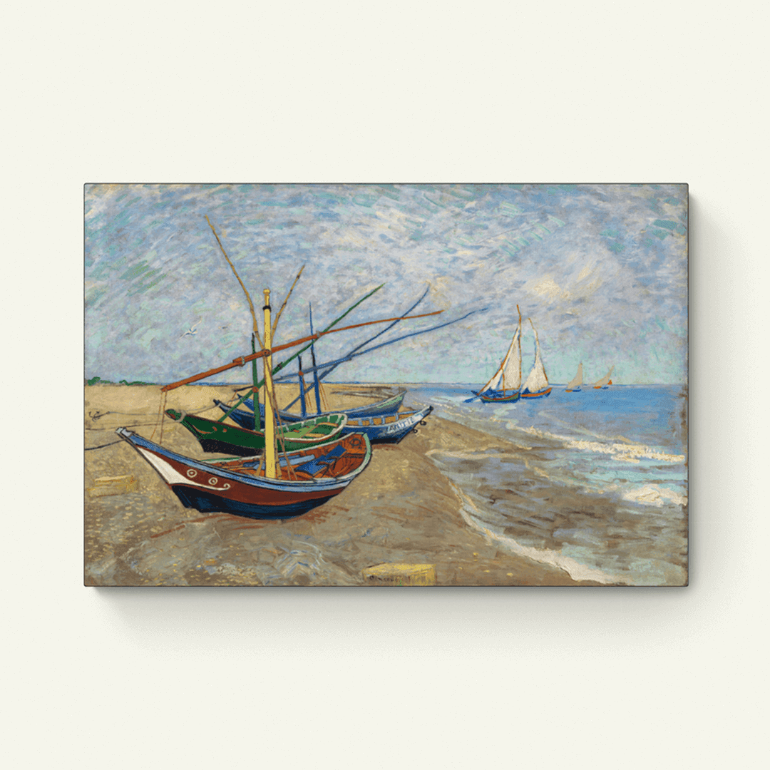 Vissersboten op het strand van Saintes-Maries – Vincent van Gogh