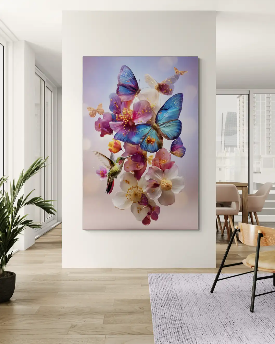 Vlinderdroom in een interieur