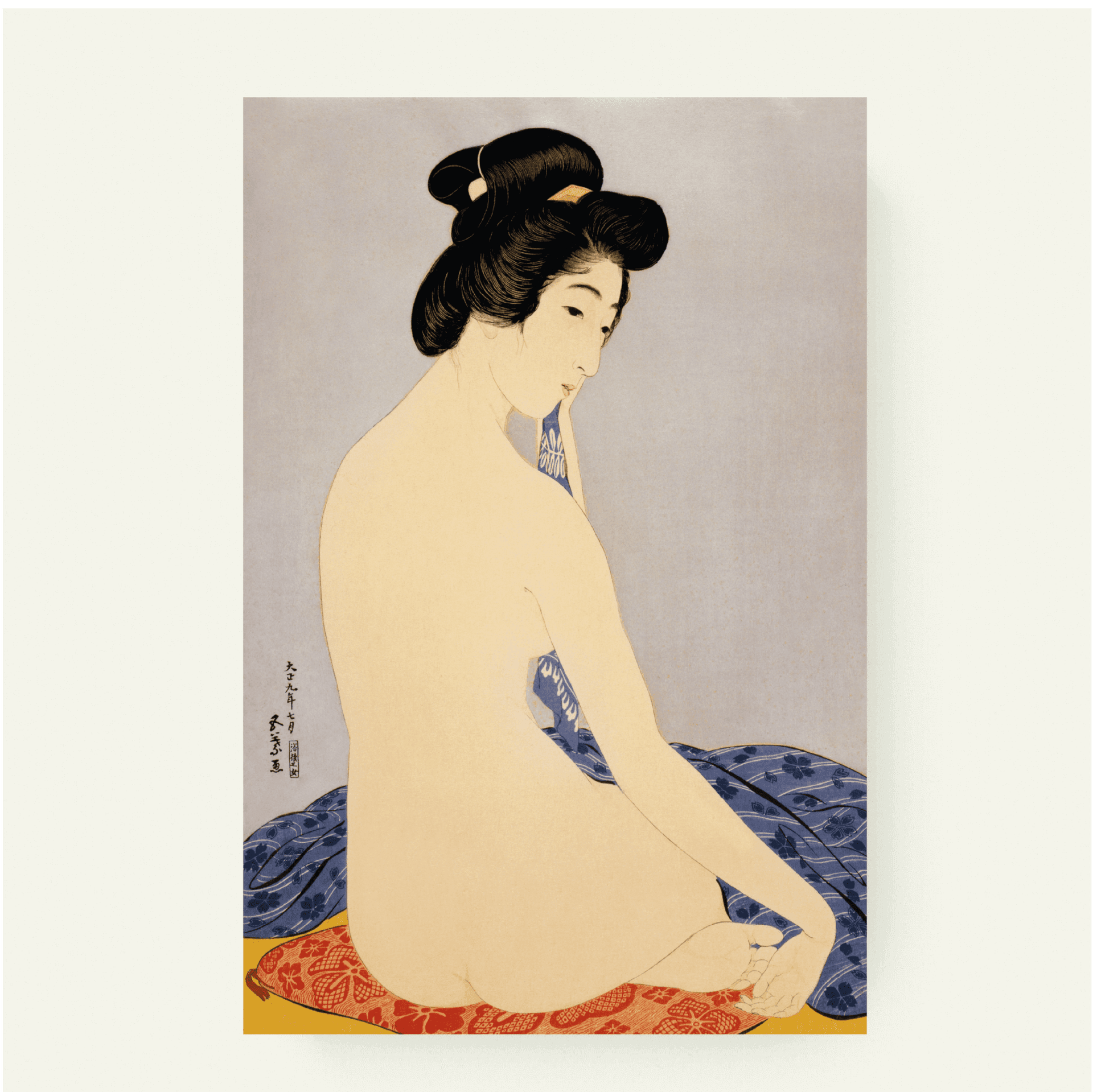 Vrouw na het badderen – Hashiguchi Goyō