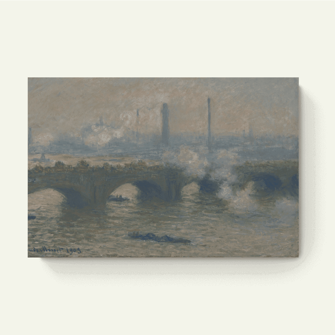 Waterloo brug, Grijze Dag – Claude Monet