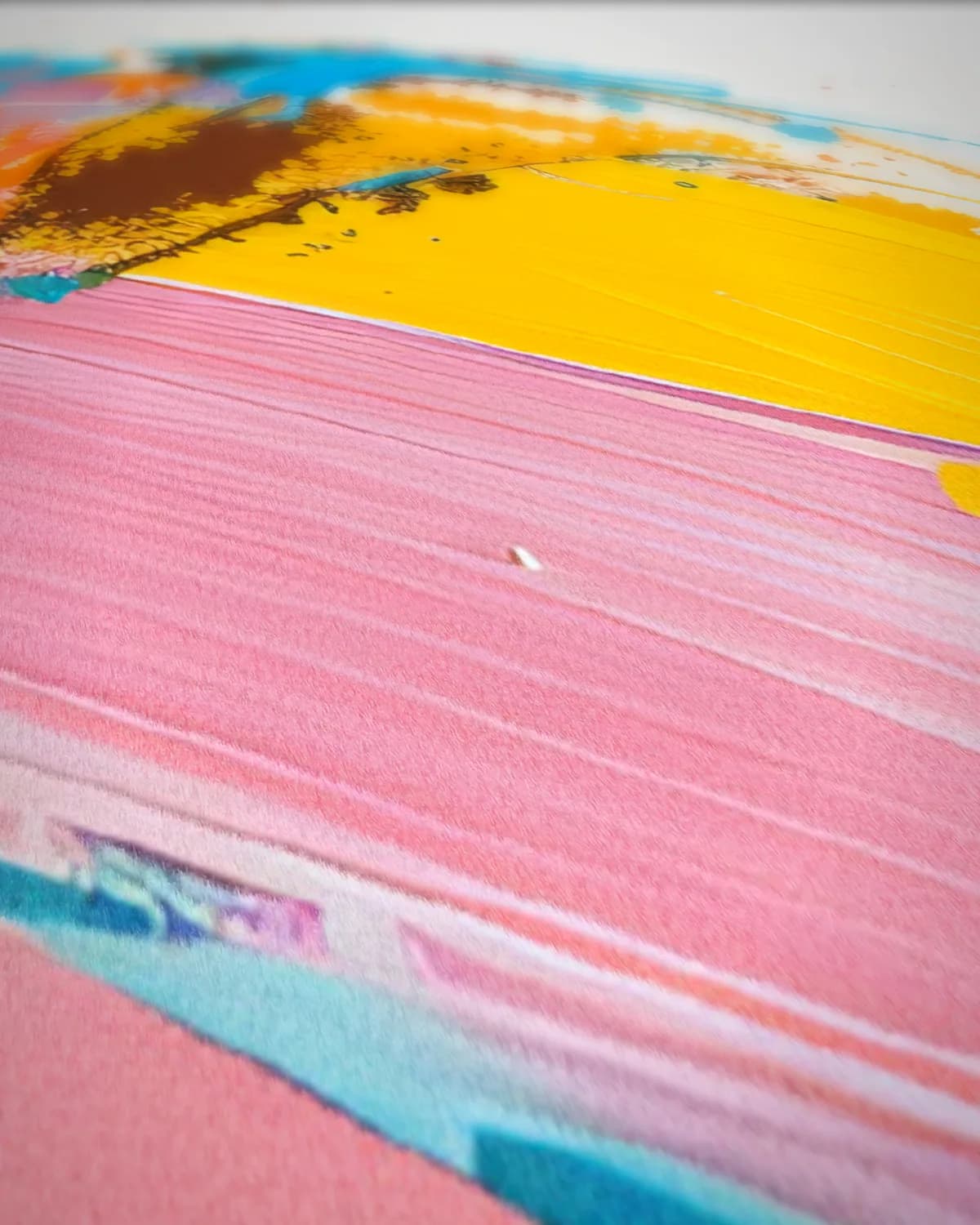 Abstract Kleurenpracht op geweven fluweel, uitsnede 2 van 3