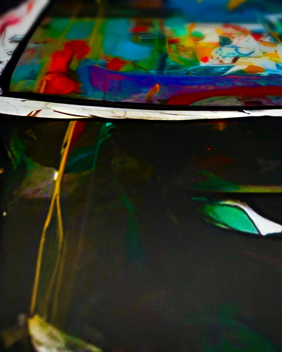 Abstract portret op geweven fluweel, uitsnede 3 van 3