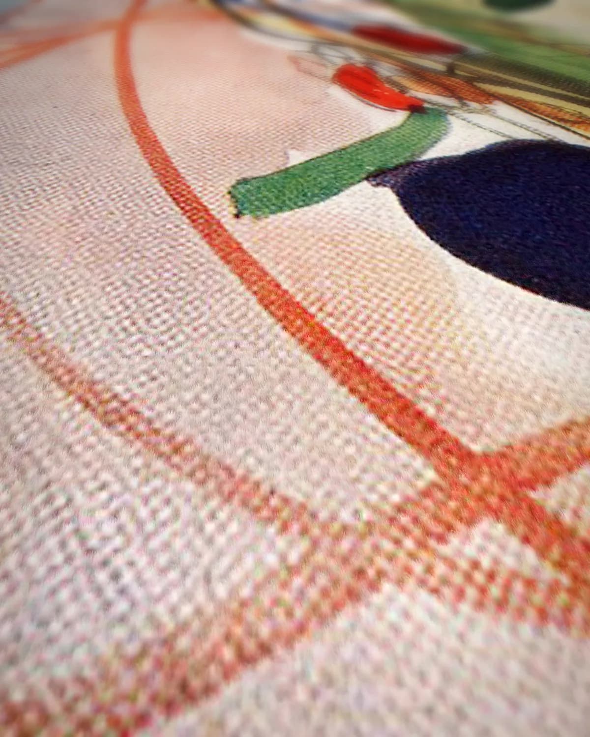 Abstract vintage op geweven fluweel, uitsnede 1 van 3