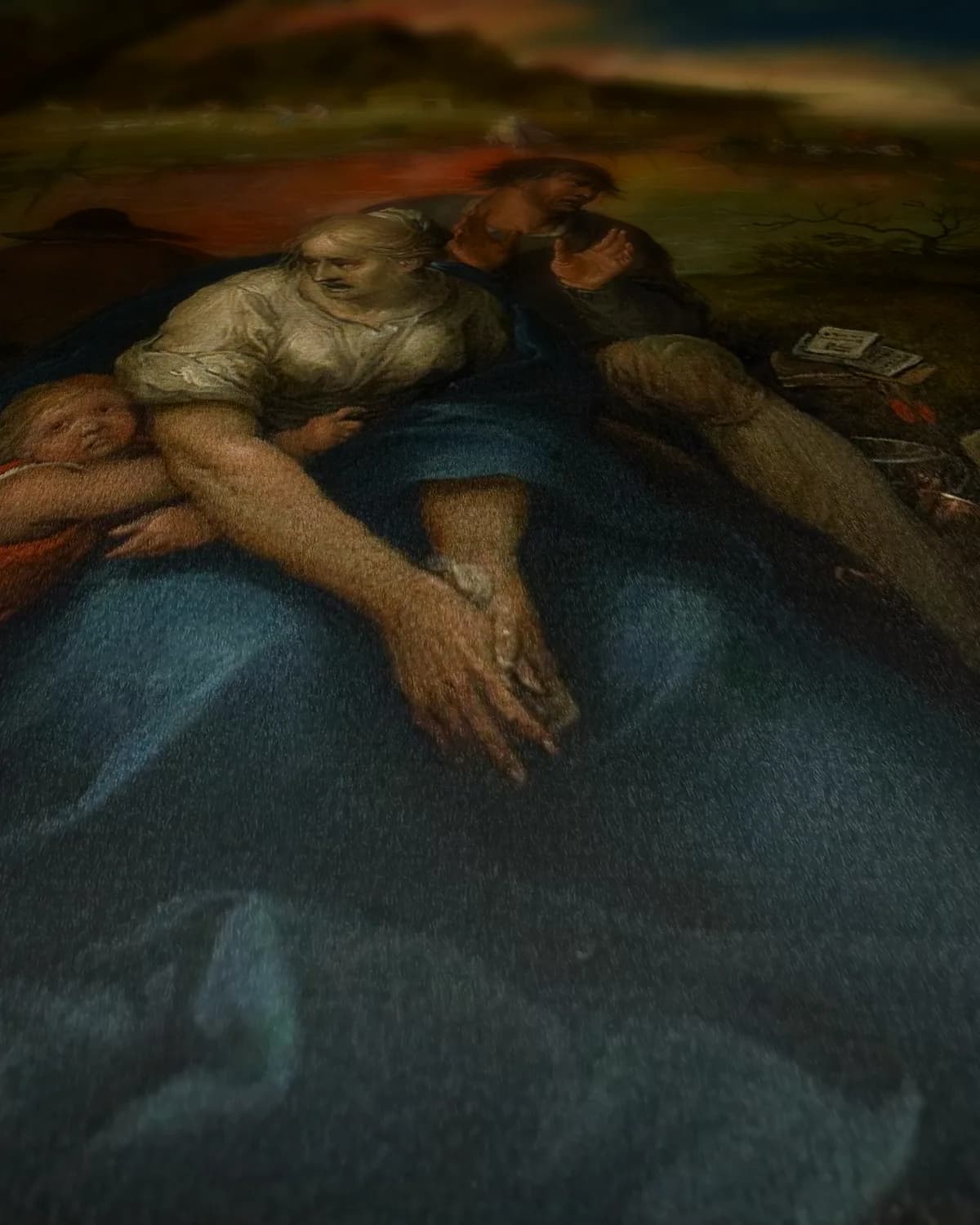 Allegorie van de oorlog op geweven fluweel, uitsnede 1 van 3