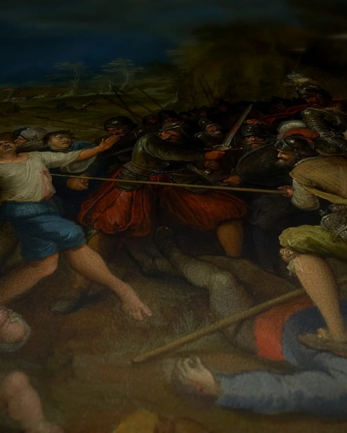 Allegorie van de oorlog op geweven fluweel, uitsnede 3 van 3
