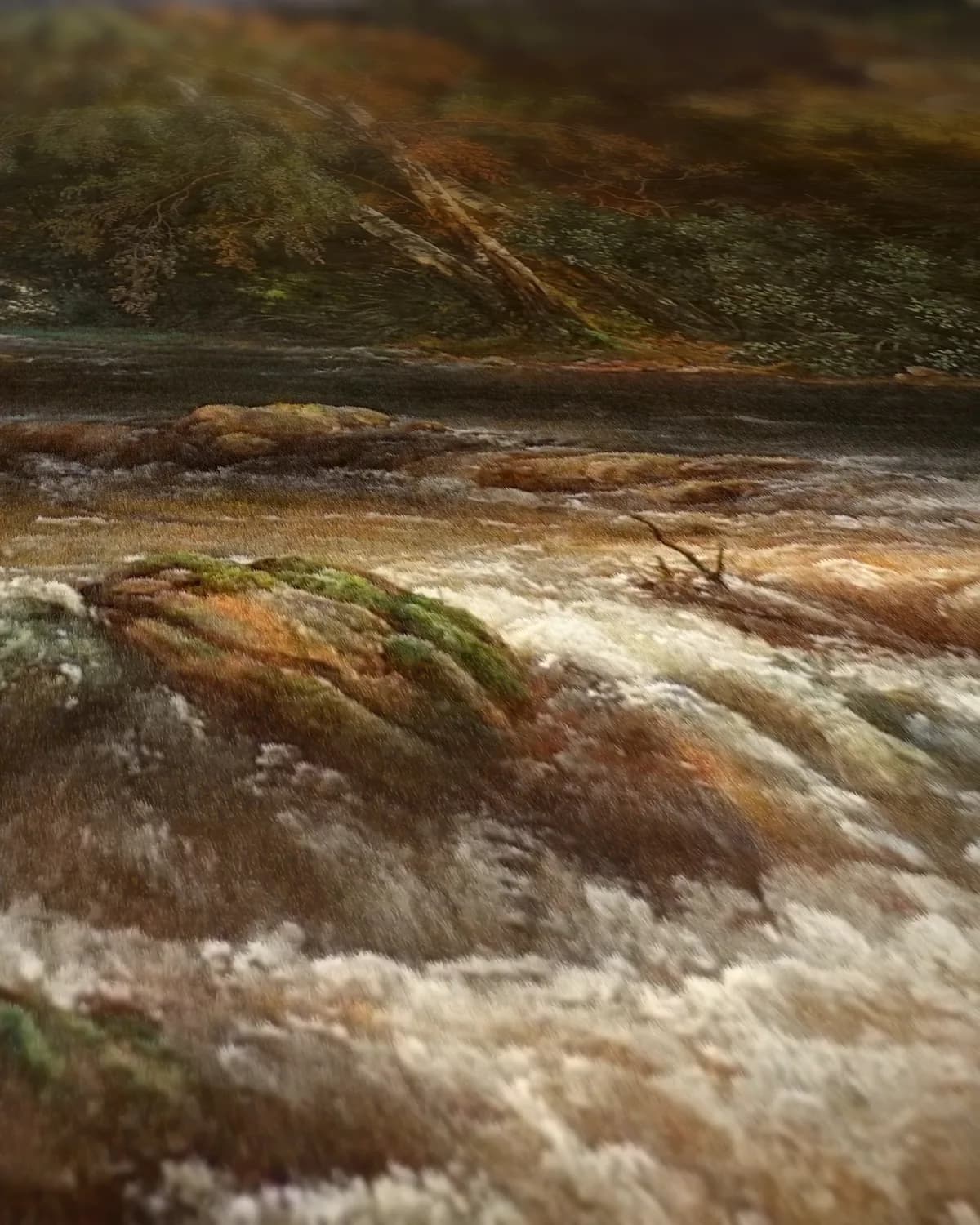 Alpenlandschap op geweven fluweel, uitsnede 2 van 3