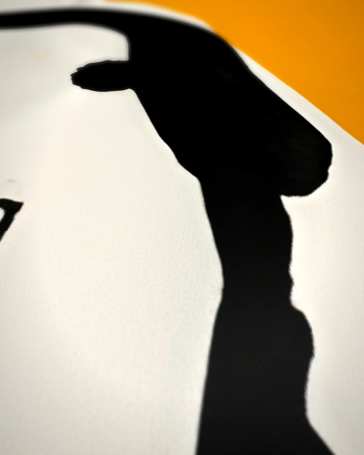 Amber Silhouet op geweven fluweel, uitsnede 1 van 3
