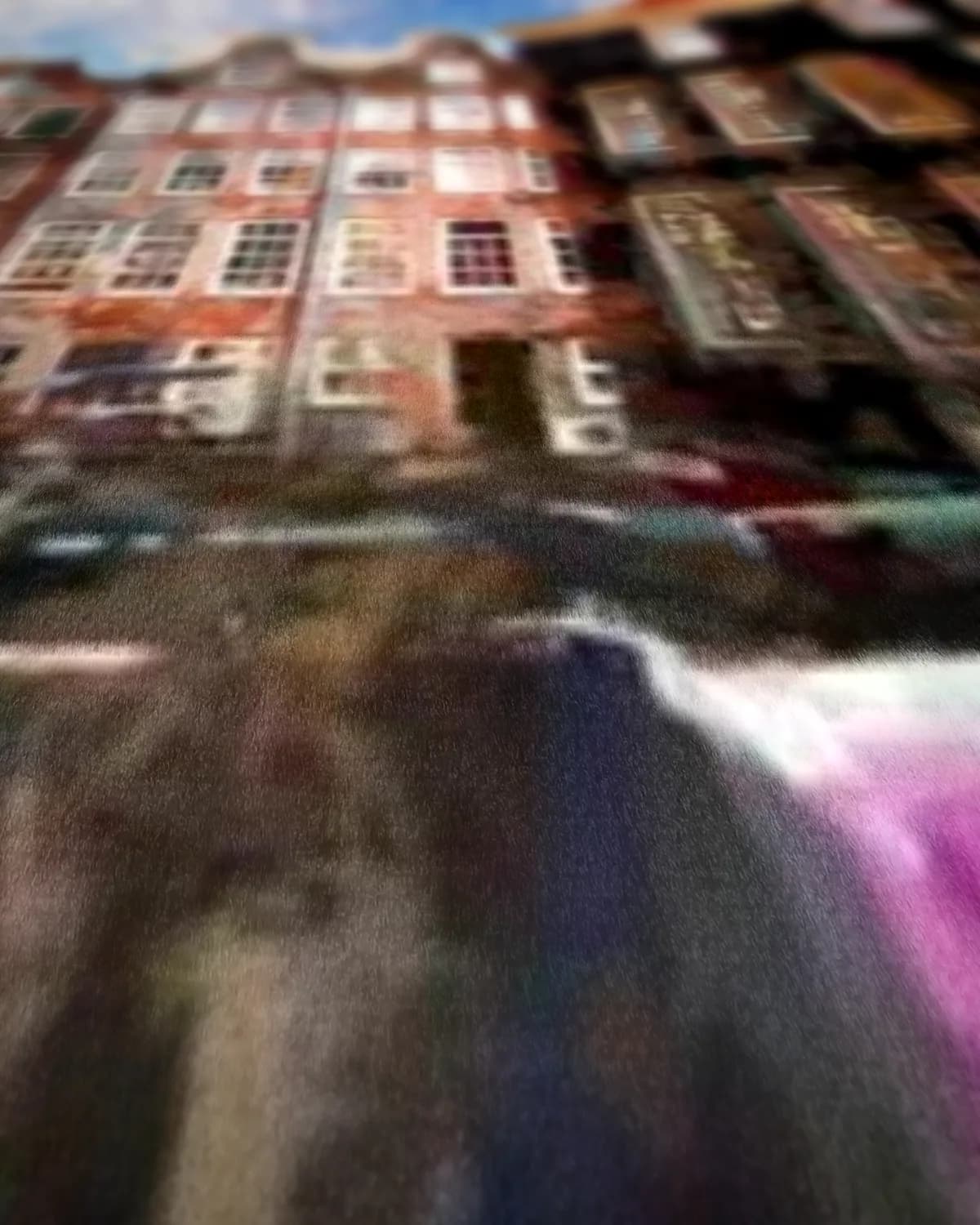 Amsterdam schilderij op geweven fluweel, uitsnede 1 van 3