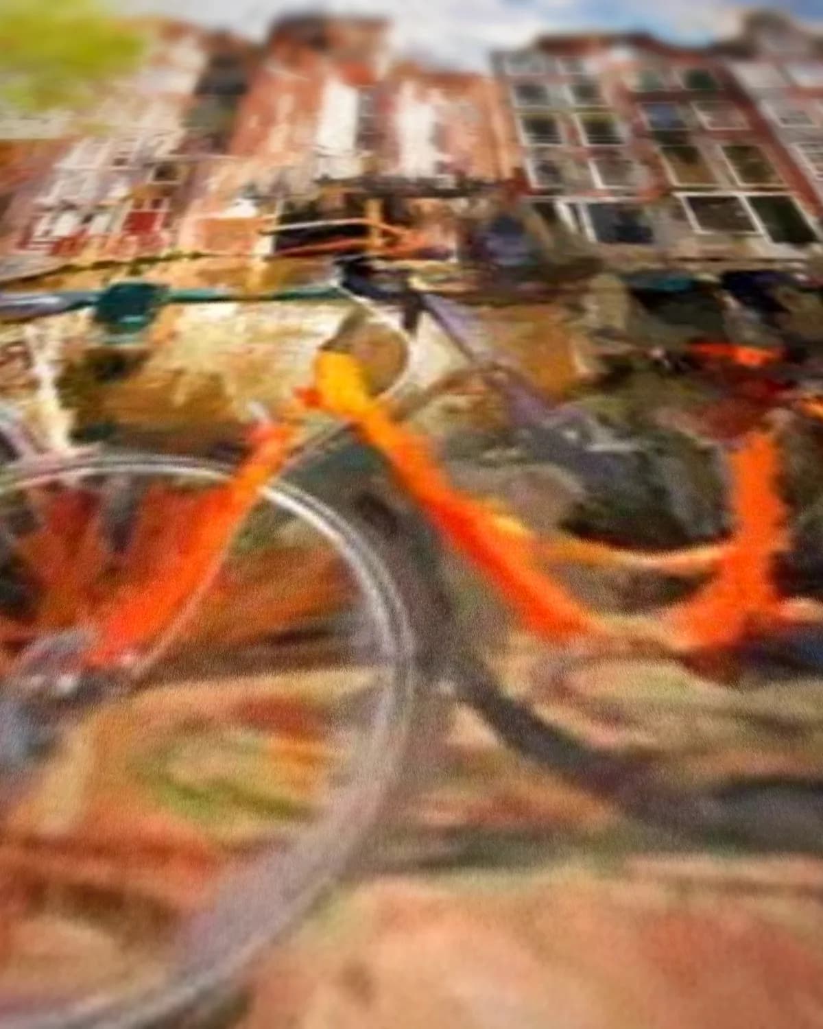 Amsterdam schilderij op geweven fluweel, uitsnede 3 van 3