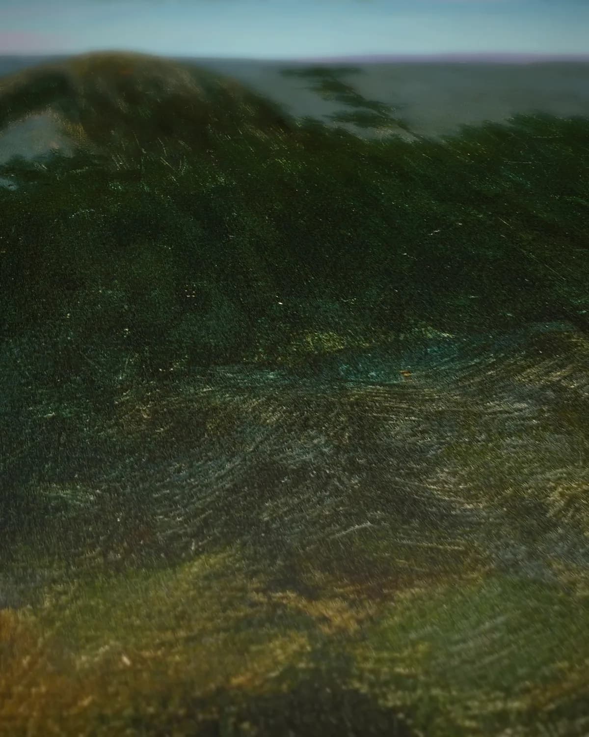 Askeladden en de trol op geweven fluweel, uitsnede 2 van 3